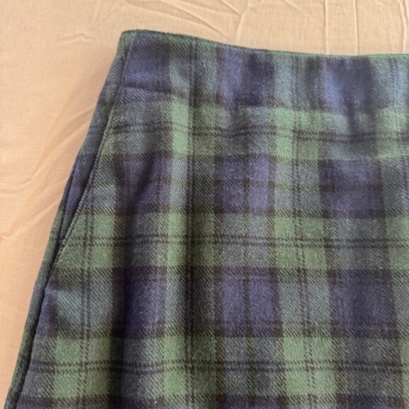 LOFT Green and Blue Plaid Mini A-Line Skirt NWT Size 2 - Picture 11 of 11